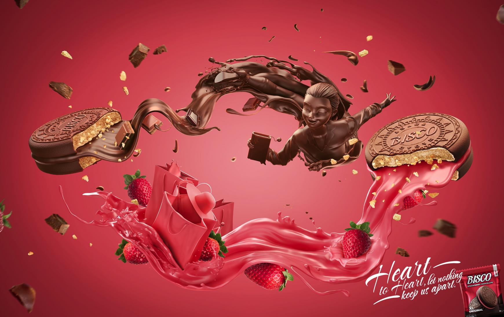 Bisco Print Ad - Heart to Heart, let nothing keep us apart