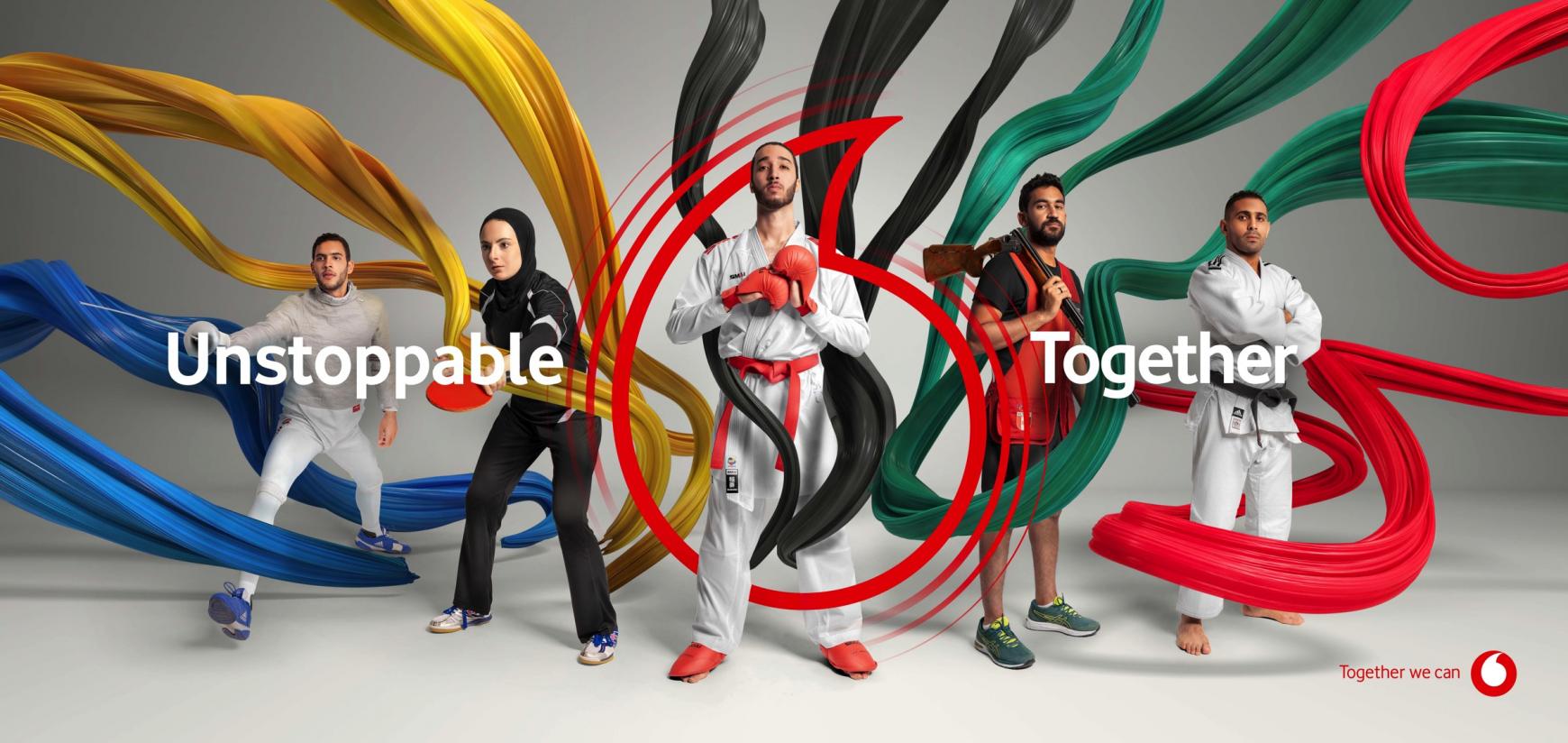 Advertisement by Wunderman Thompson, Egypt Vodafone Print Ad - Unstoppable Together