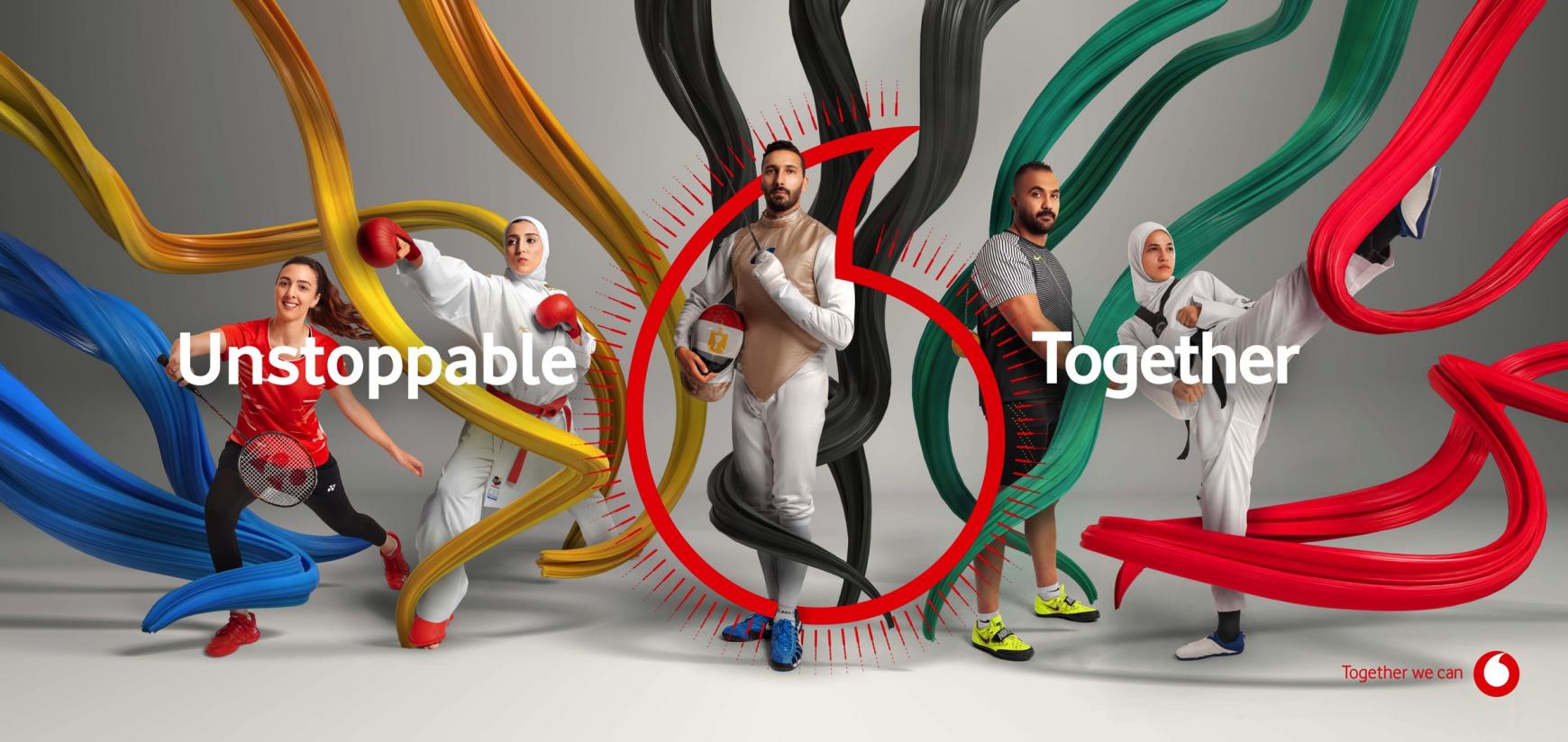 Advertisement by Wunderman Thompson, Egypt Vodafone Print Ad - Unstoppable Together