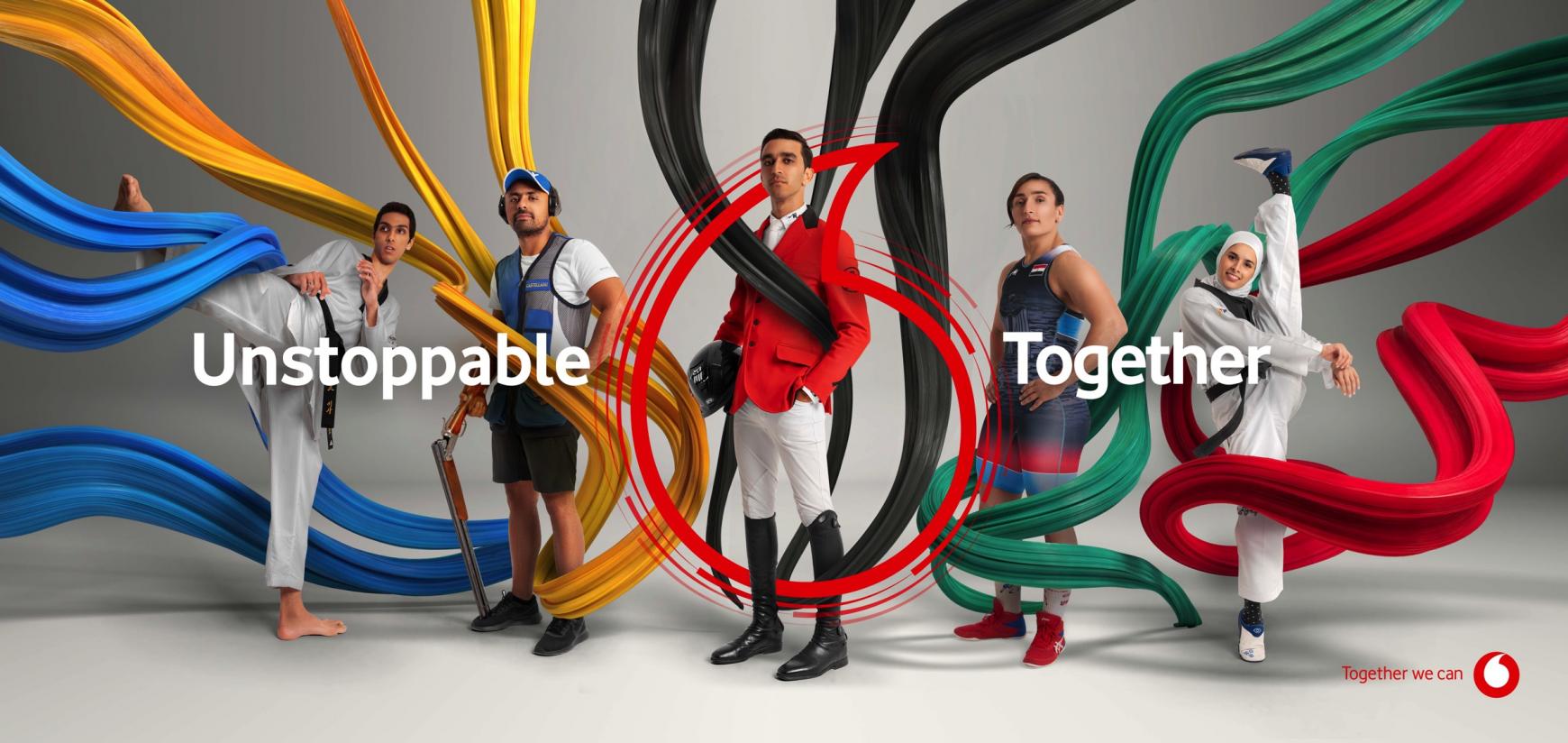 Advertisement by Wunderman Thompson, Egypt Vodafone Print Ad - Unstoppable Together