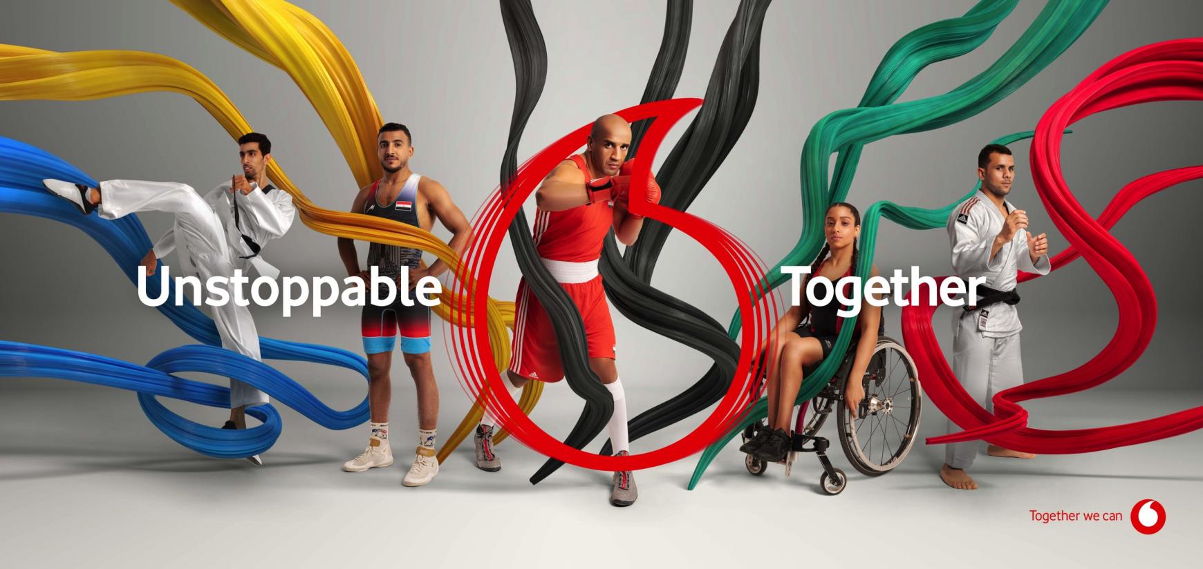 Advertisement by Wunderman Thompson, Egypt Vodafone Print Ad - Unstoppable Together