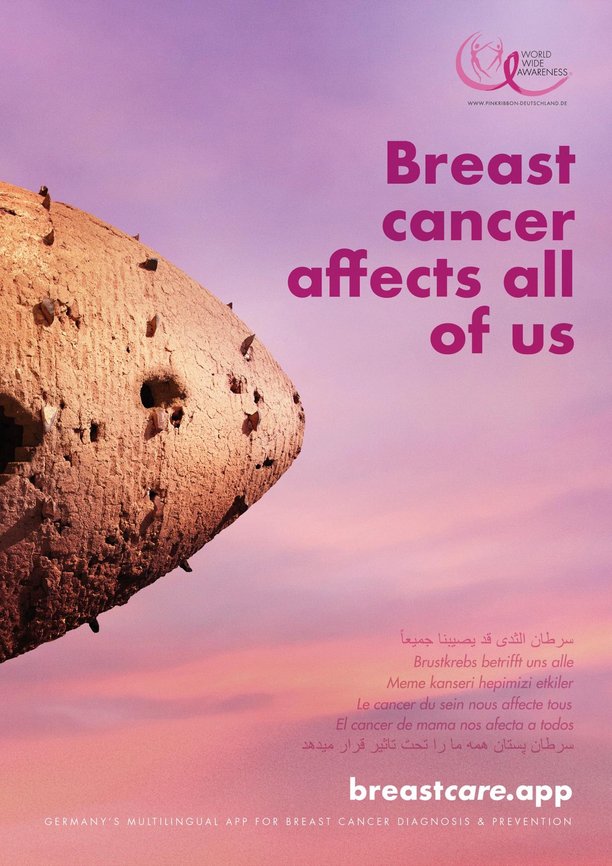 Pink Ribbon Print Ad - Breast cancer affects all of us