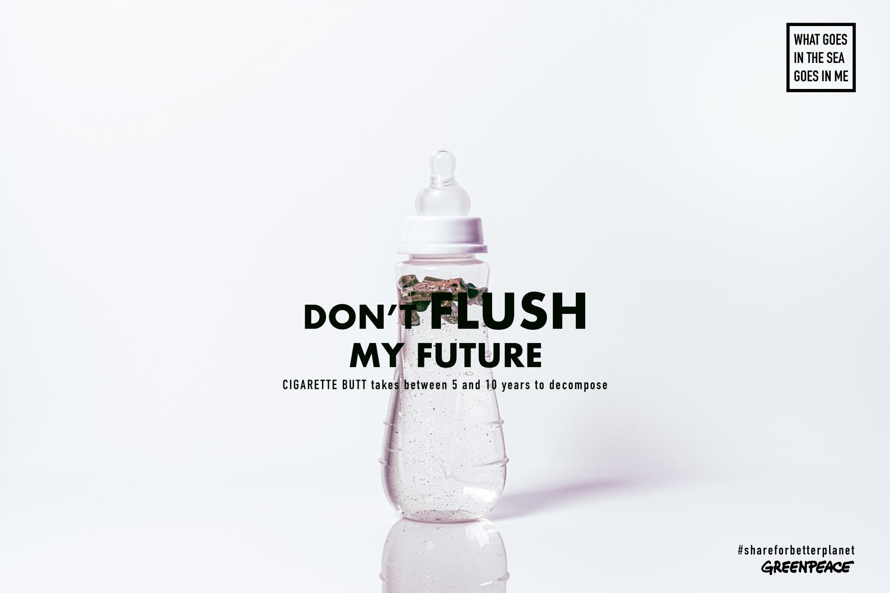 Greenpeace Ambient Ad - What Goes In The Sea Goes In Me