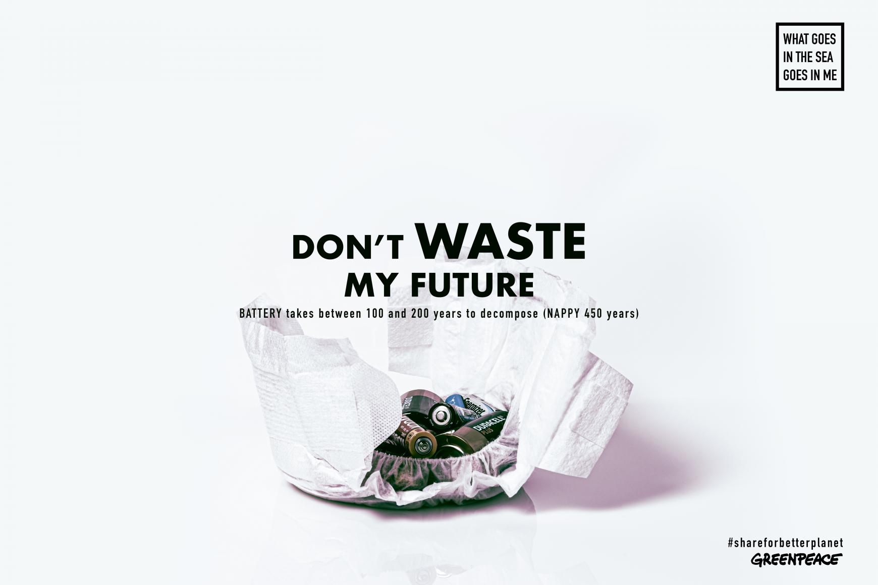 Greenpeace Ambient Ad - What Goes In The Sea Goes In Me