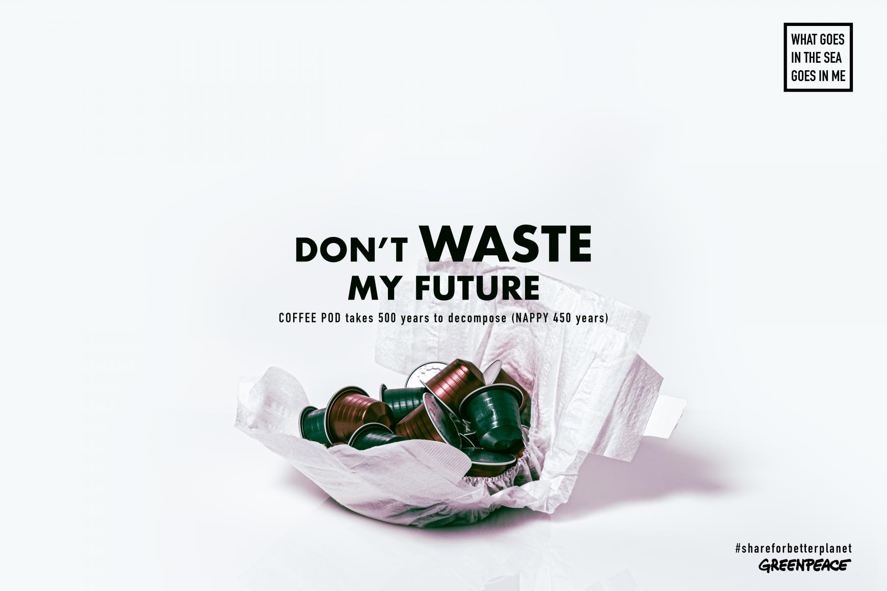 Greenpeace Ambient Ad - What Goes In The Sea Goes In Me