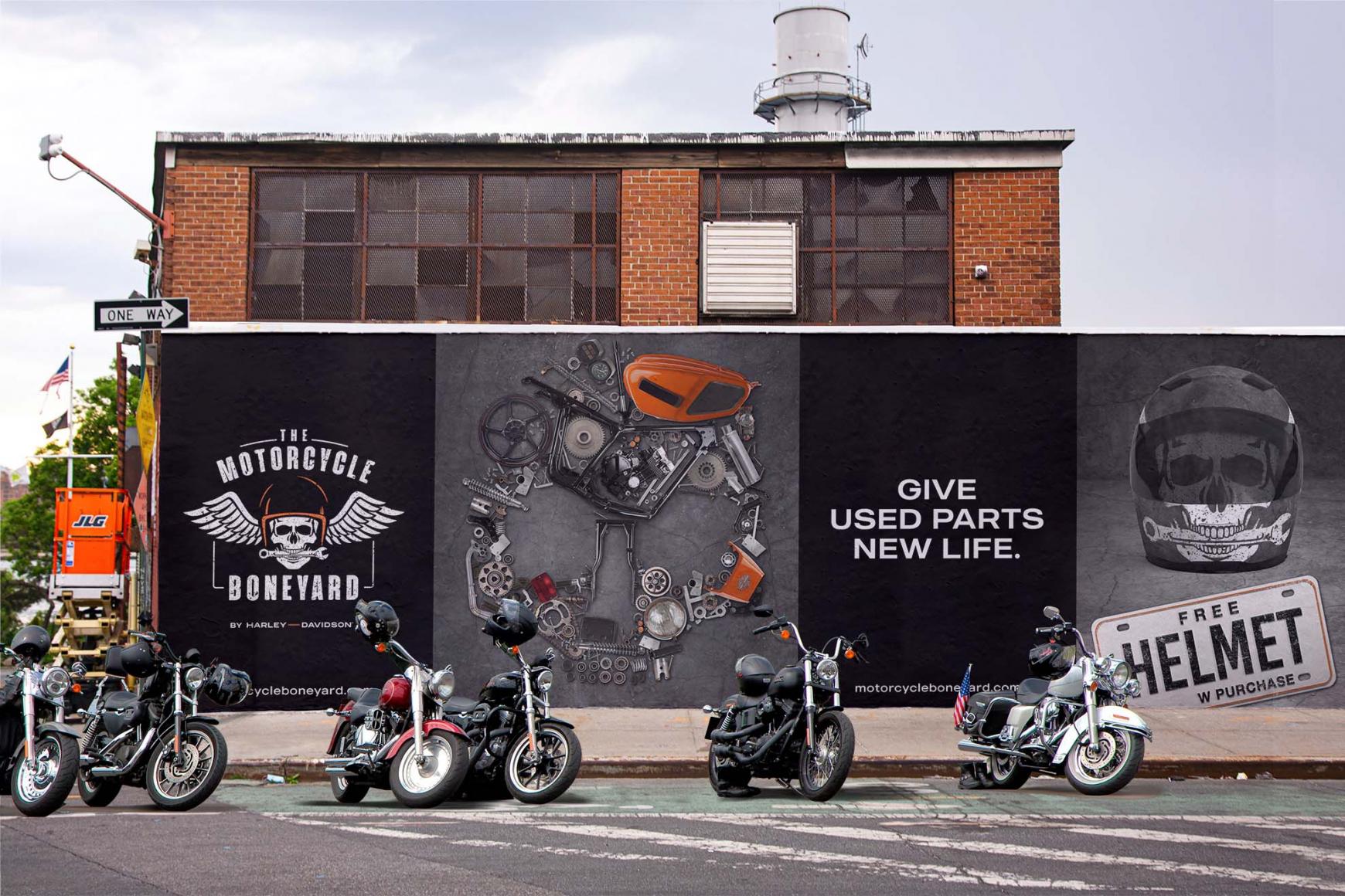 Harley Davidson Integrated Ad - The Motorcycle Boneyard