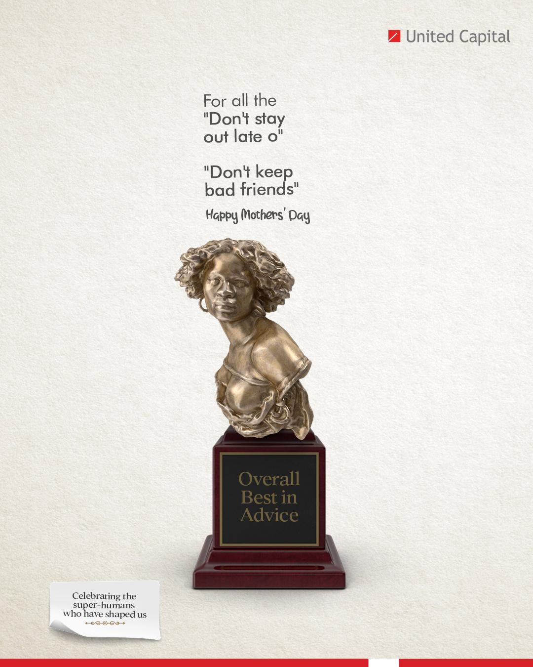United Capital Print Ad - Mothers deserve accolades too