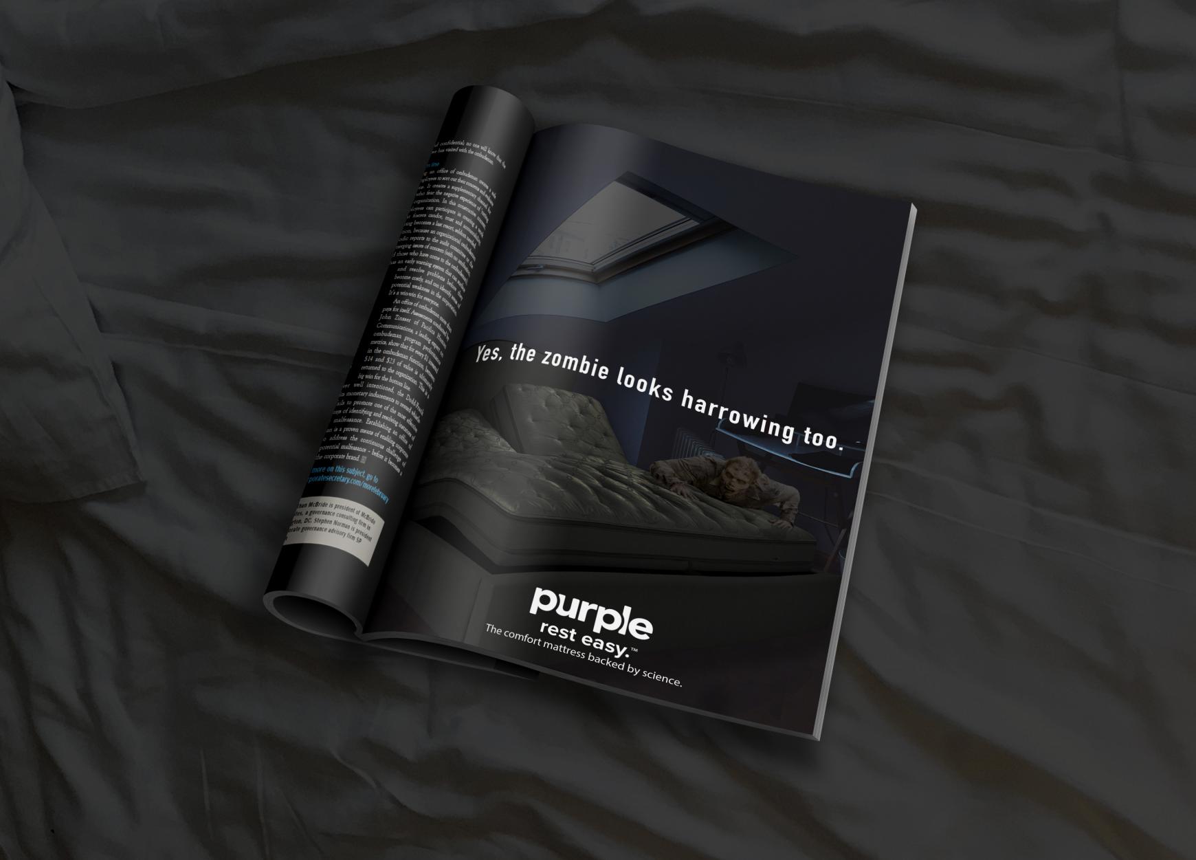 Purple Mattresses Integrated Ad - Rest Easy