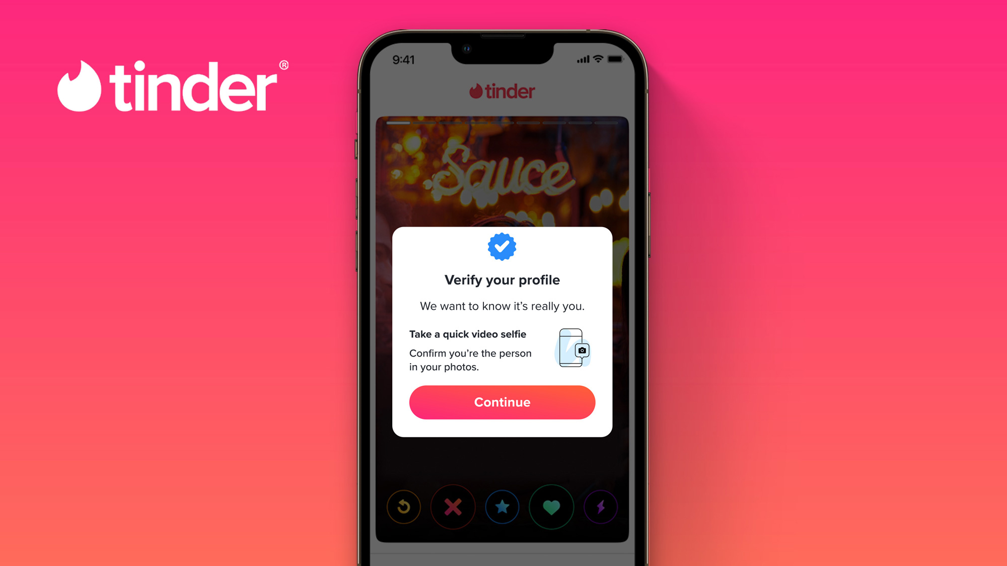 Tinder Verificação Perfil