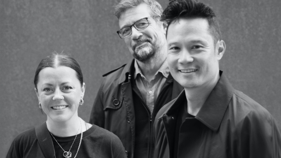 Medb Riordan, Simon Cooper and John Nguyen