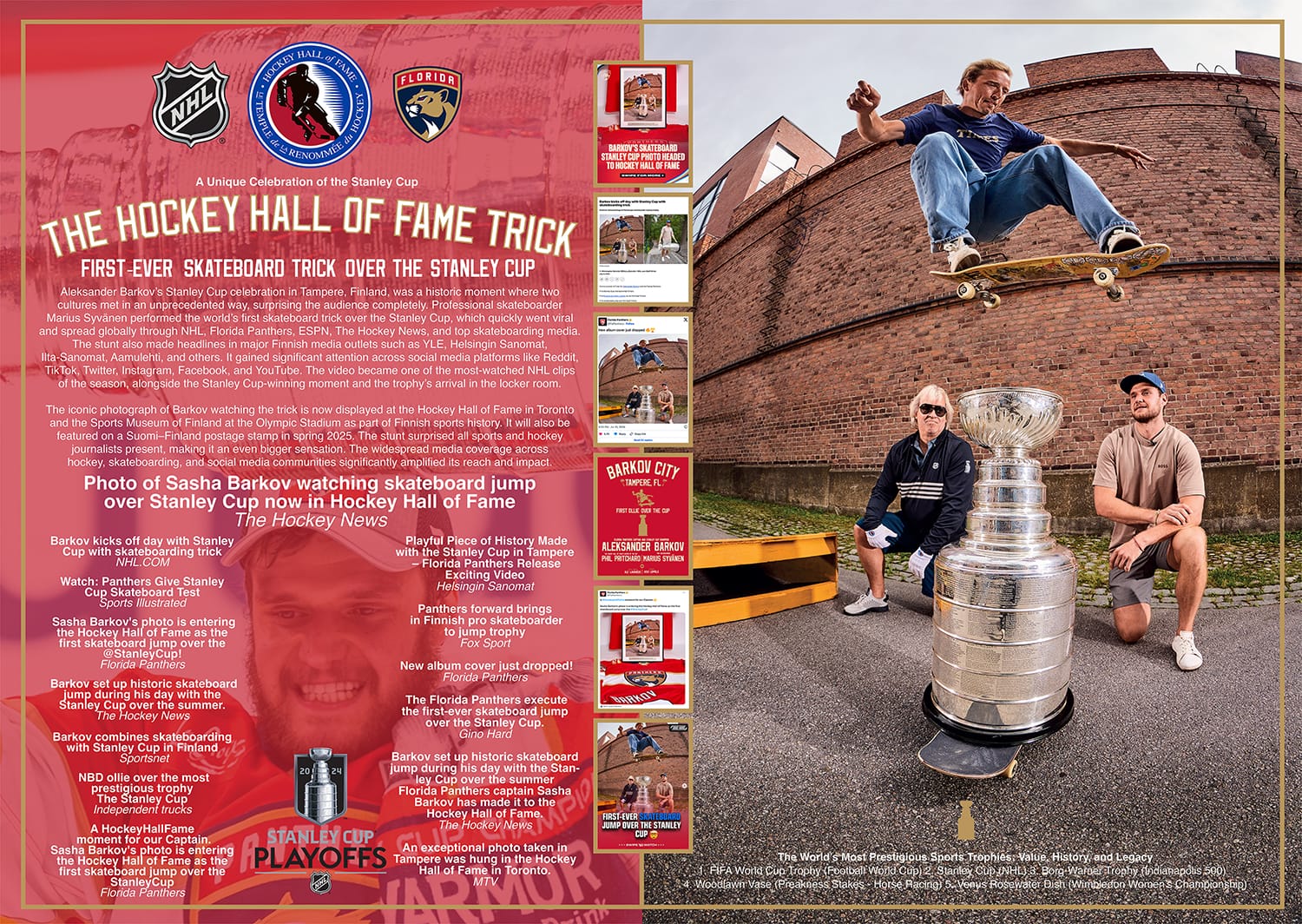 The First-Ever Skateboard Trick Over the Stanley Cup